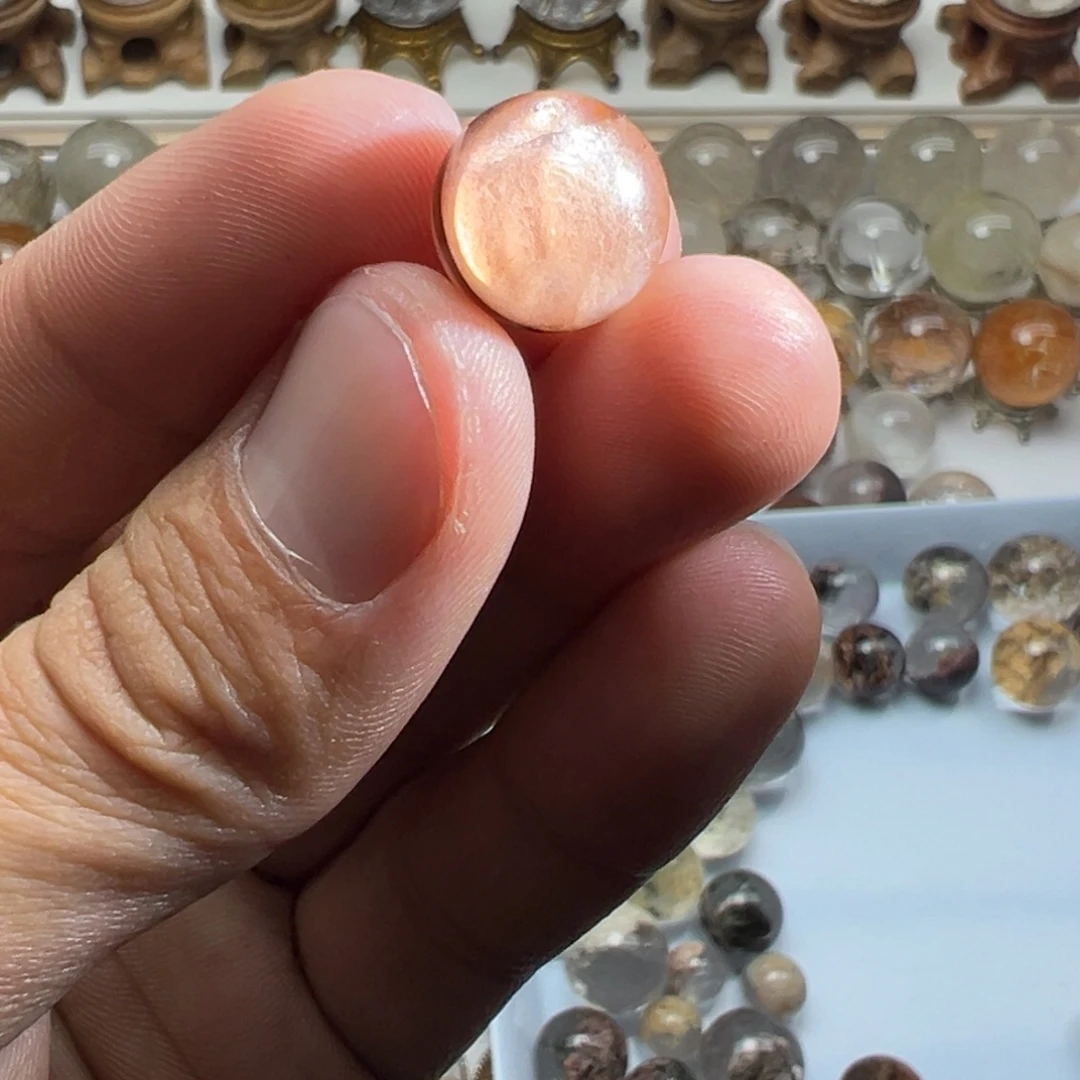 水晶未镶嵌珠宝半成品兔毛球