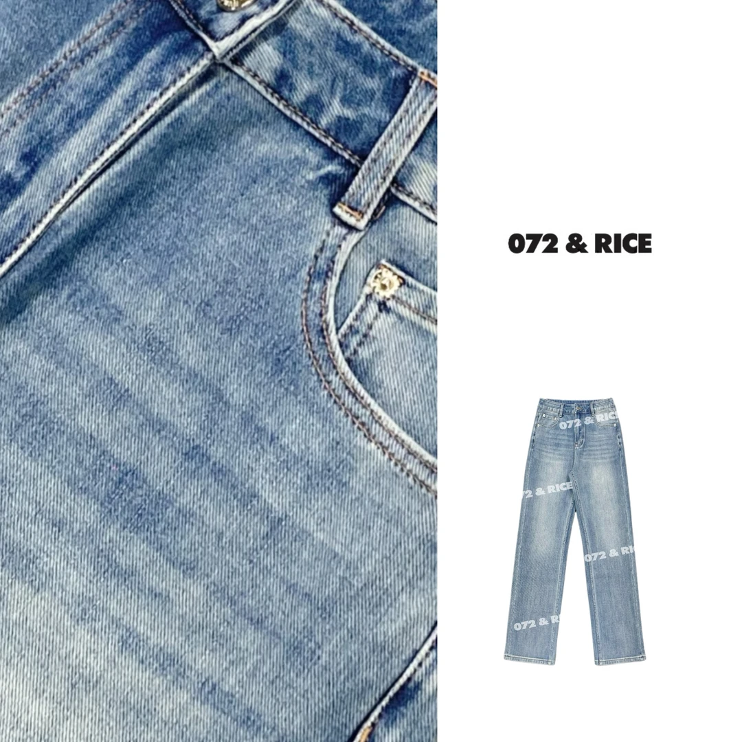 072 & RICE【海滨裤】春夏休闲直筒牛仔裤 32YZH37