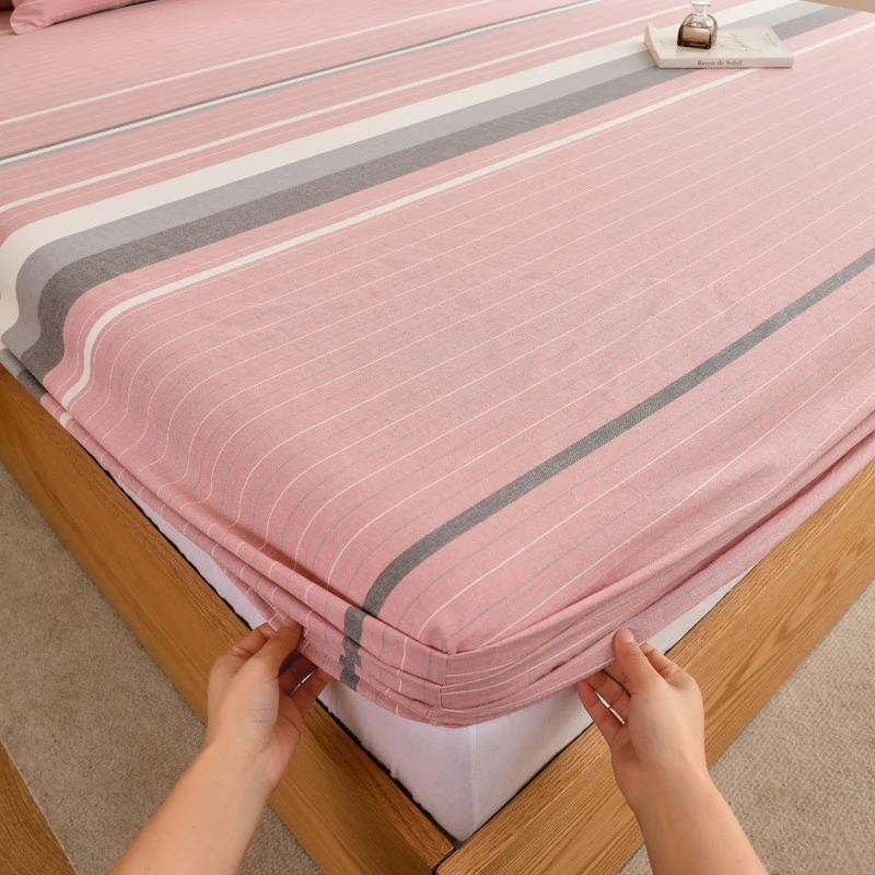 水洗棉床笠罩全棉单件床罩纯棉防滑床垫保护罩全包床单新款防尘罩