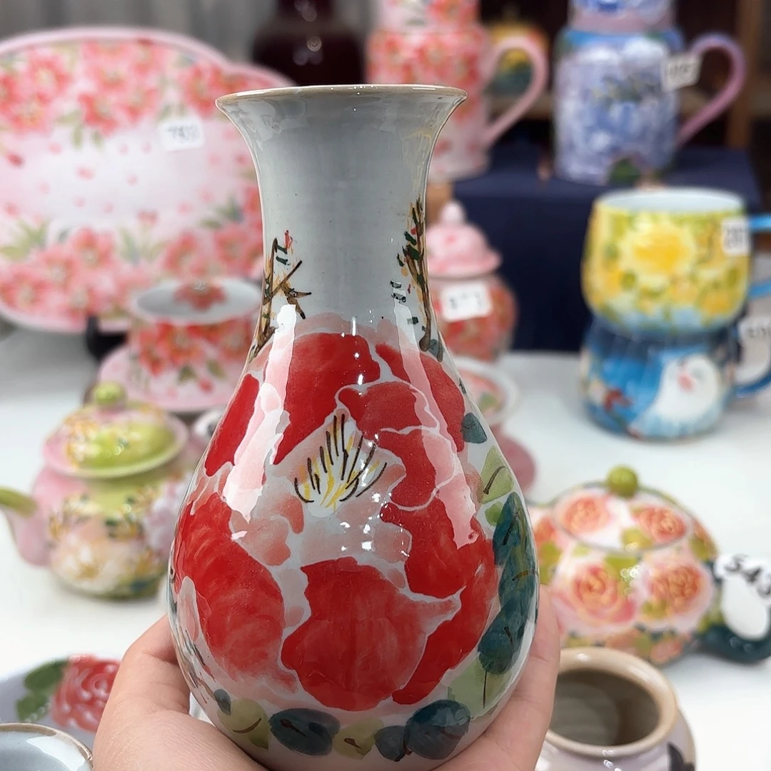 景德镇手绘高温釉下彩陶瓷茶具