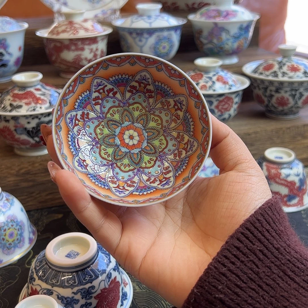 Y冉月斗彩繁花重工杯