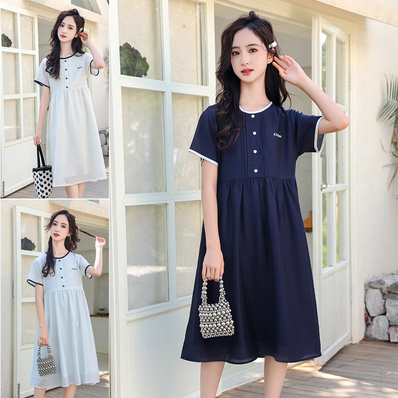 骄骄虎2025夏季新款女大童时尚舒适青少年连衣裙7303