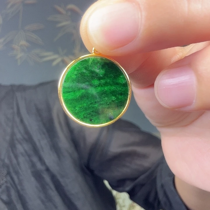 翡翠银S925镶嵌吊坠(不含链)特价