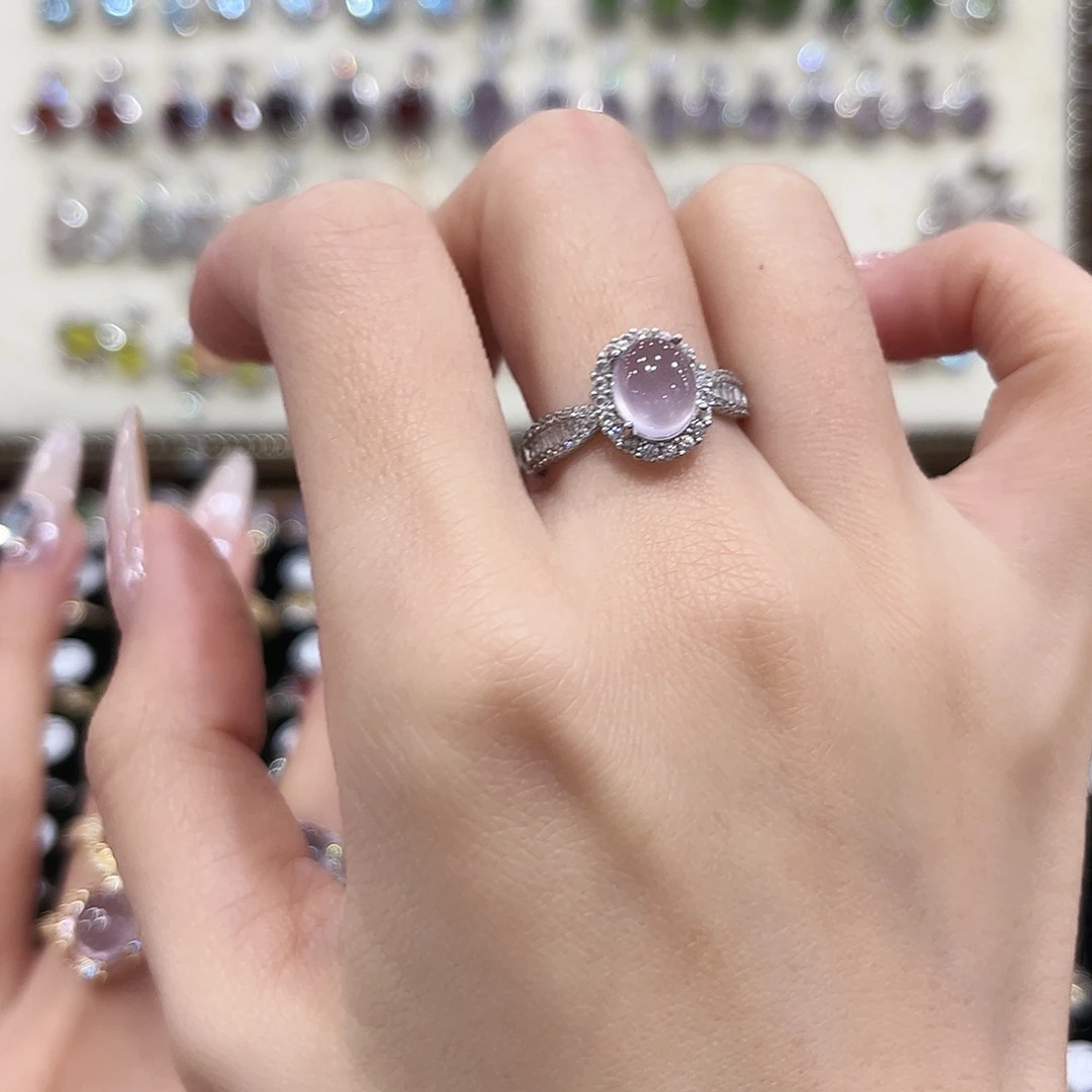 把***@戒指萤石银S925镶嵌