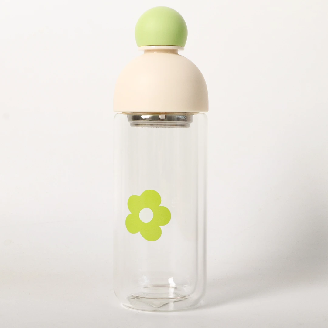 Meypuro/麦普隆夏日解暑神器柠檬气泡手提玻璃杯330ml  Z-F5