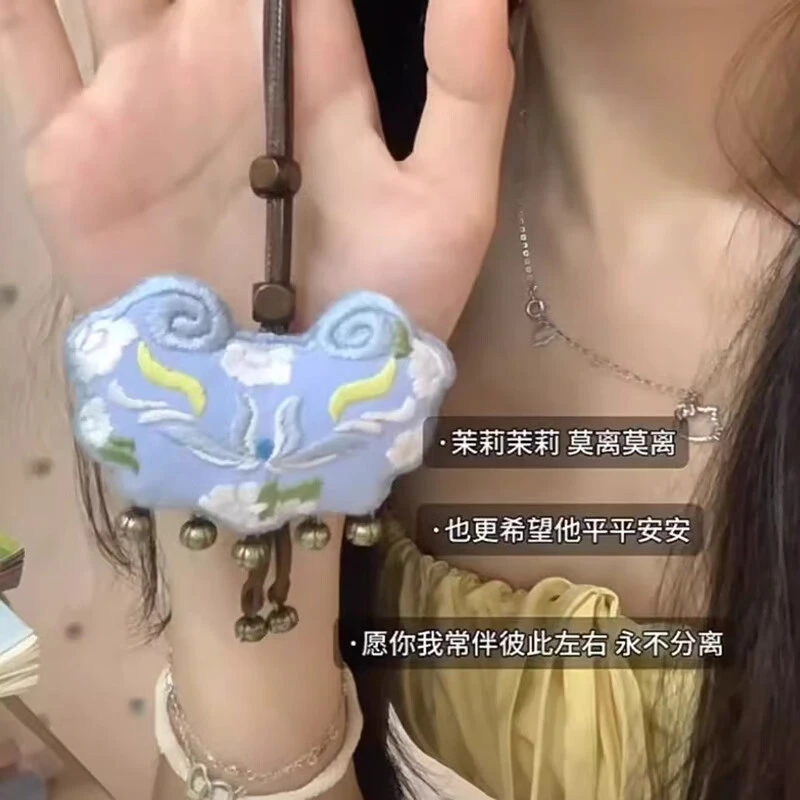 茉莉花刺绣香囊香包diy自制材料包手工头发七夕男友礼物随身国风