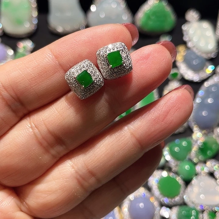 翡翠银S925镶嵌颈饰