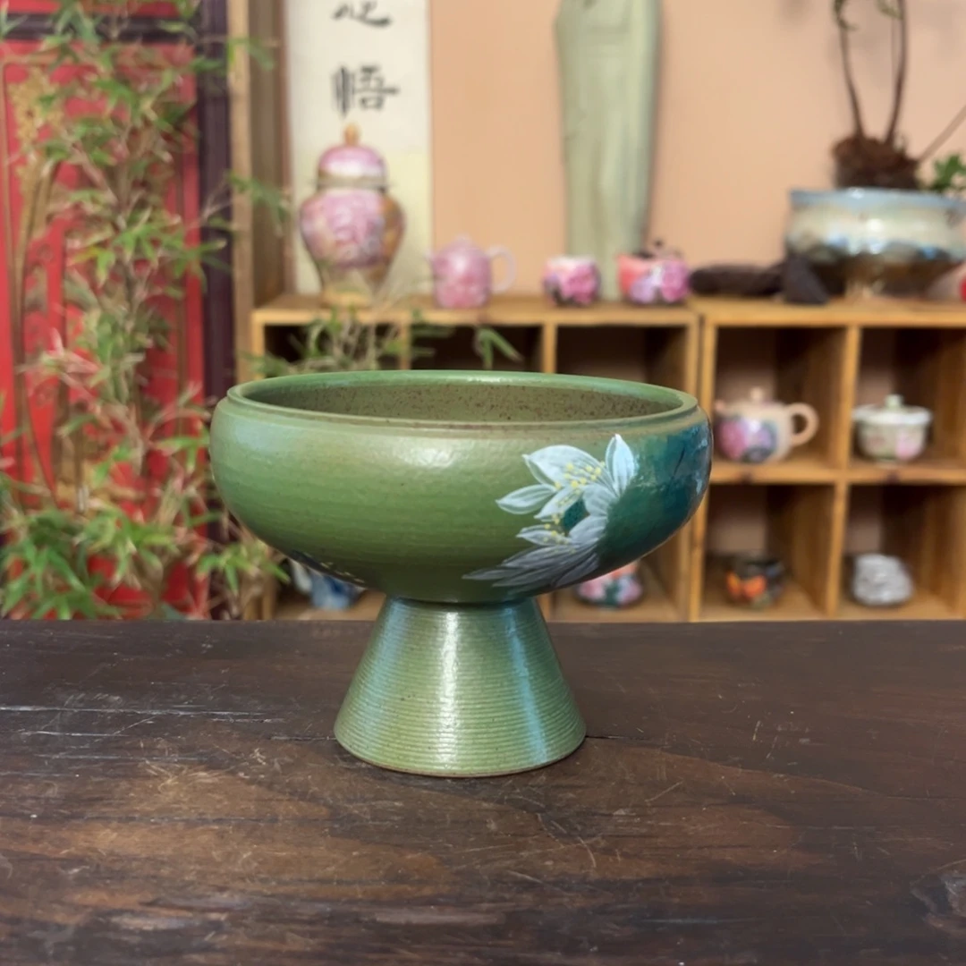 柴烧纯手工手绘陶瓷