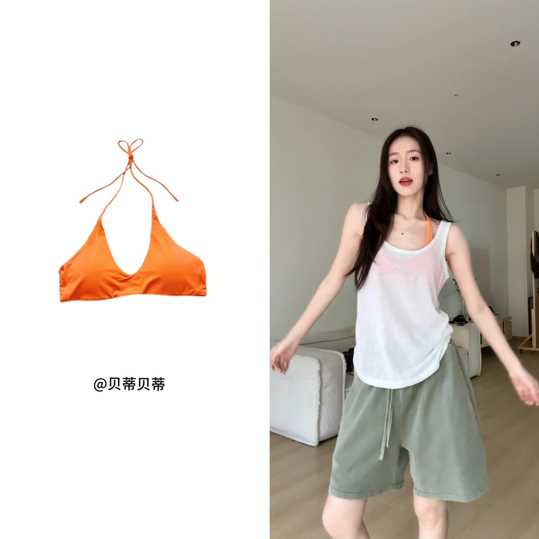 基础款简约白色外穿背心女夏季小众纯欲休闲显瘦运动修身无袖上衣