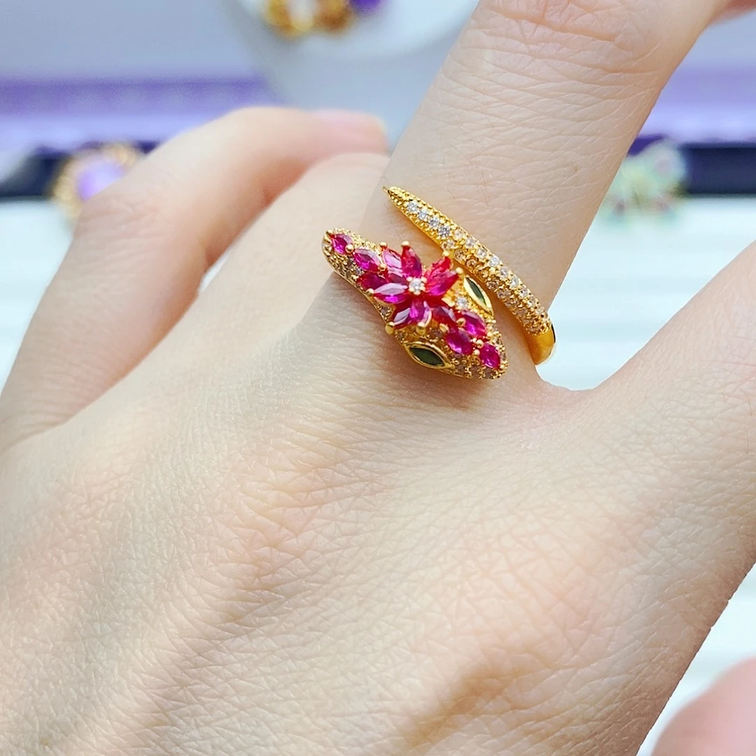 未镶嵌戒指红宝石