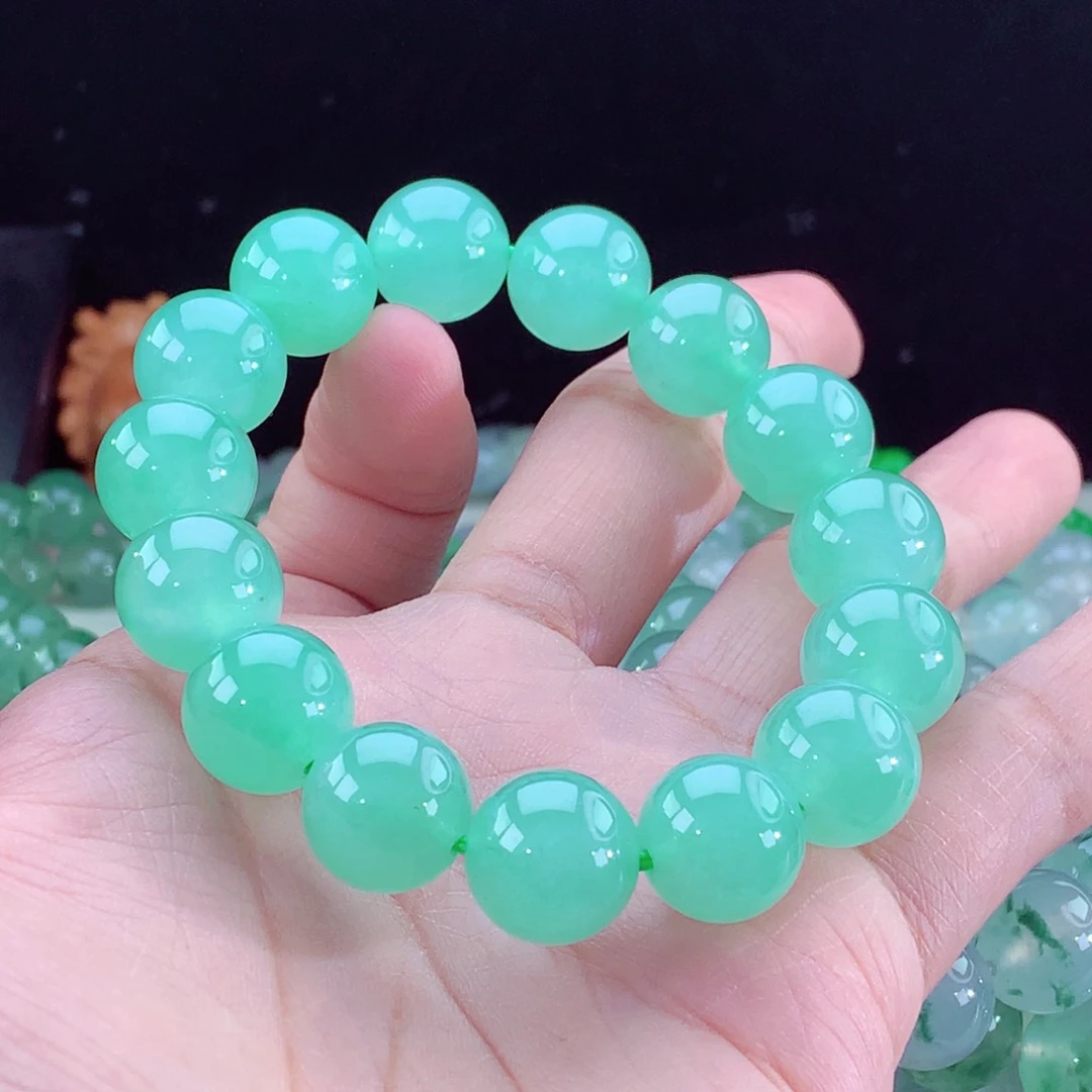 翡翠手链未镶嵌卡14.5