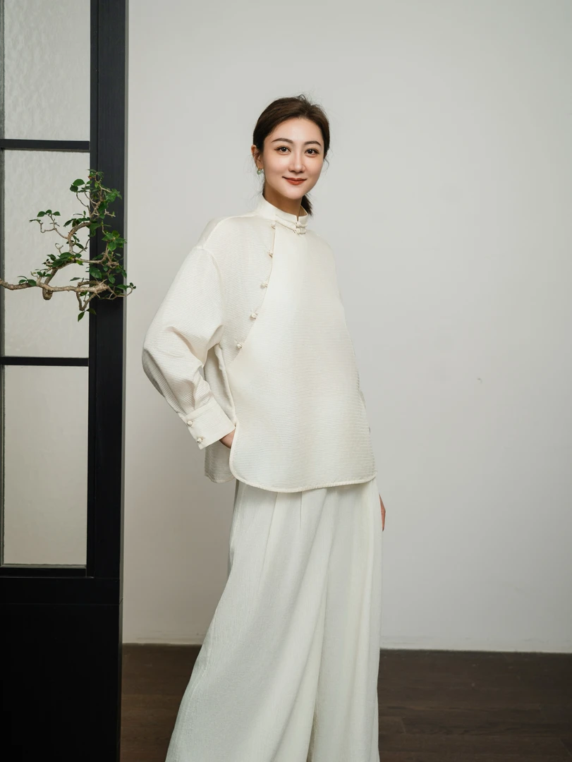 【栖香锦】 水织杭罗 设计师款 上衣
