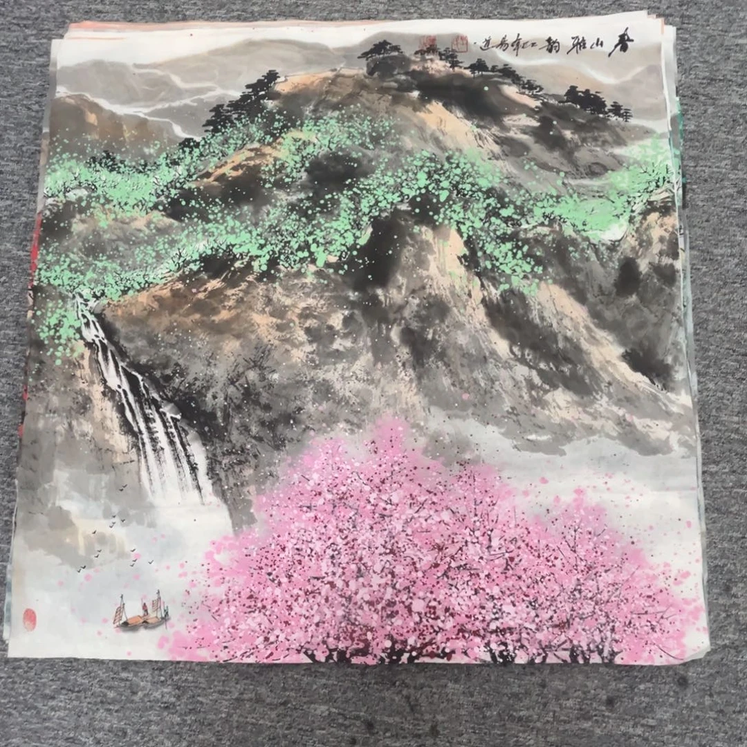 国画绘画作品多次参加全国