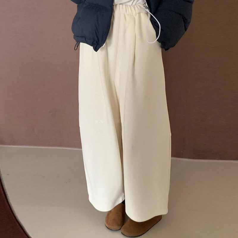 孕妇阔腿裤春秋2025新款宽松休闲直筒裤弯刀裤九分气球裤两边抽绳