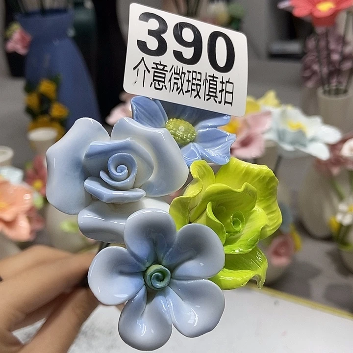 陶瓷纯手工捏花设计