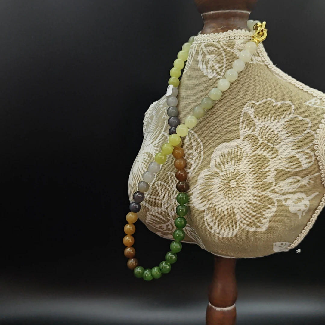 Z和田玉多宝卡八项链（0536）