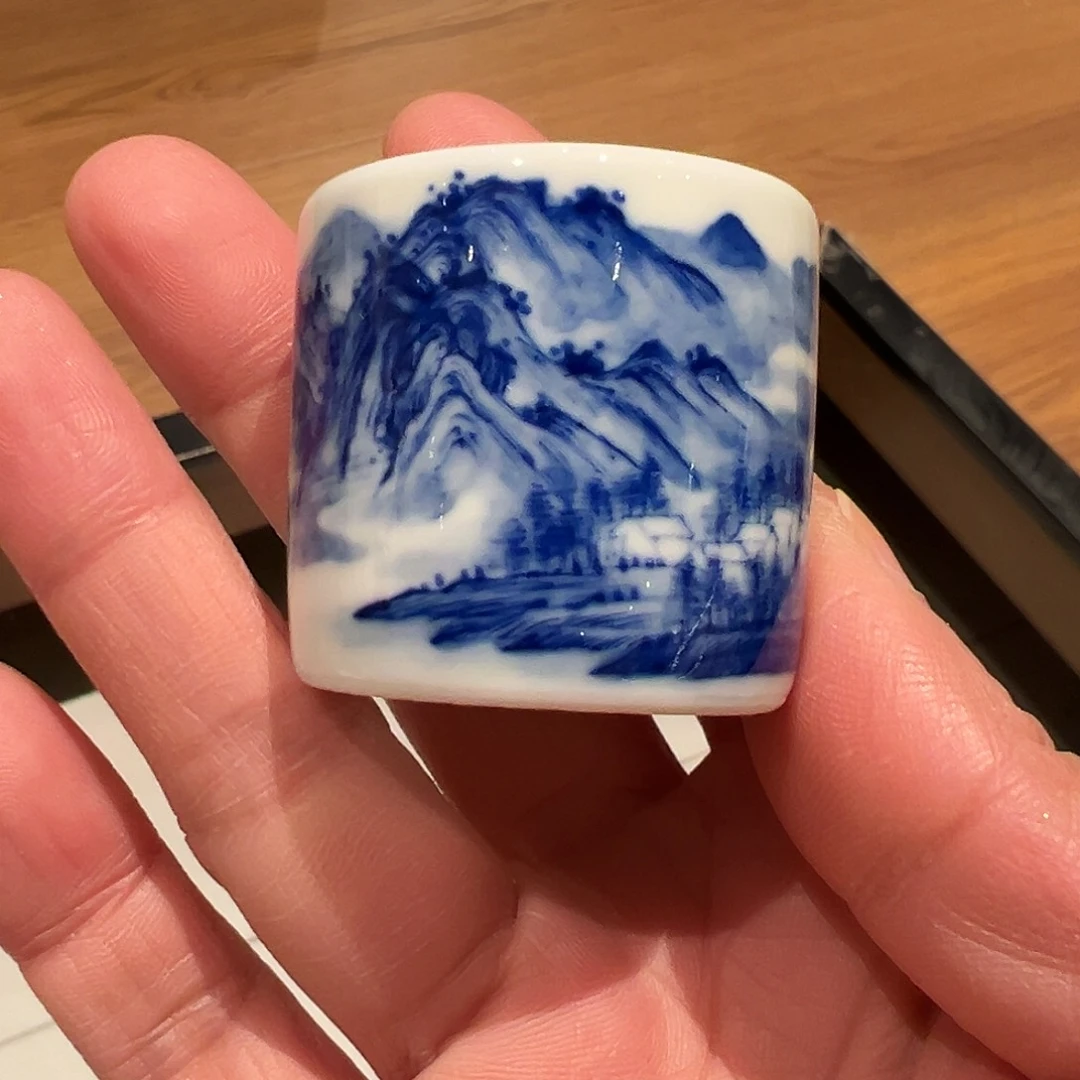 怡琅柴窑细工山水盖置