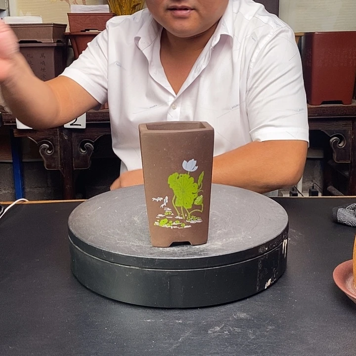 紫砂花盆货号一只扁鱼子