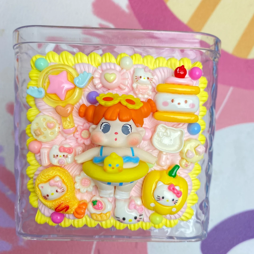 悬挂置物盒 柚柚家精品奶油胶diy 摆台摆件可爱 手作