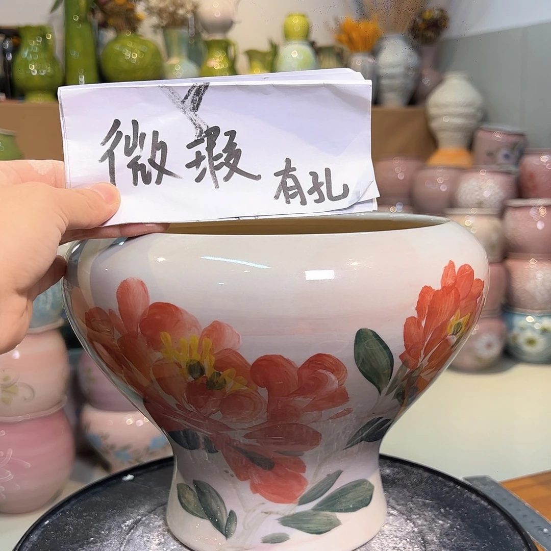 景德镇陶瓷花盆瑕258