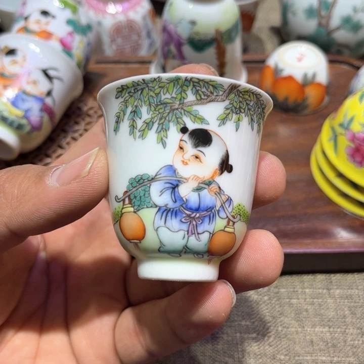 纯手绘精品盖碗杯