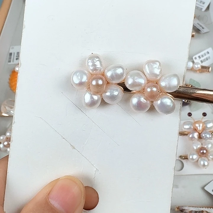 淡水珍珠发饰未镶嵌