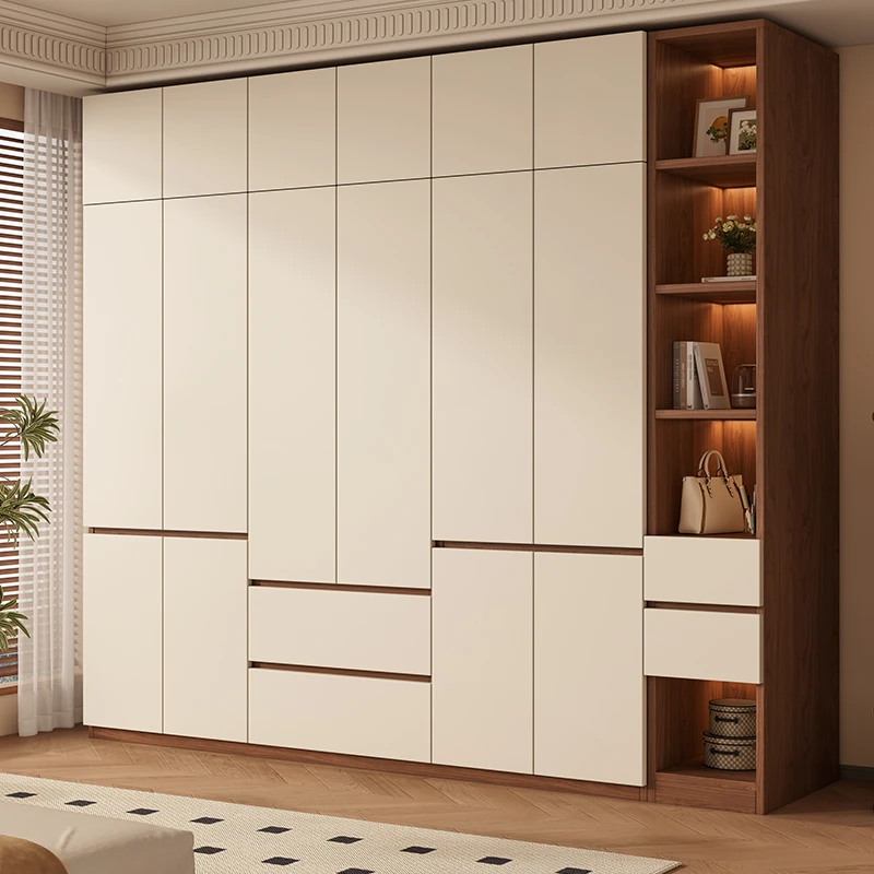 实木衣柜家用卧室简易组装柜子出租房用儿童大衣橱2024新款储物柜