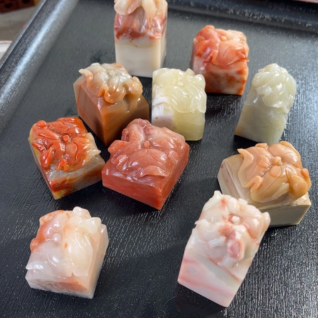 老挝石印石10个印章