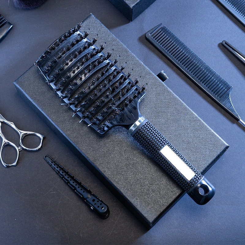 家用女士长宽齿美发梳排骨梳卷发梳造型梳顺发梳按摩梳防静电鬃毛