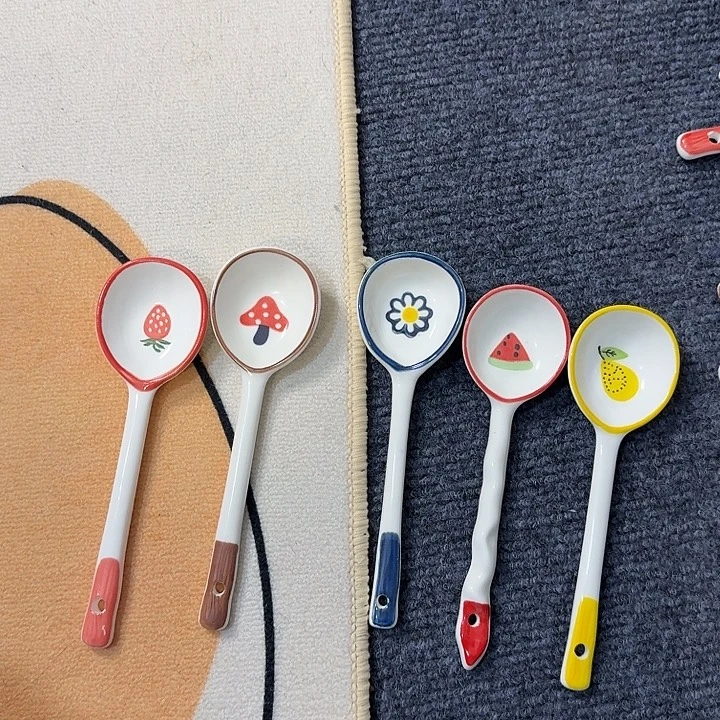 煦***间景德镇陶瓷手工手绘勺子