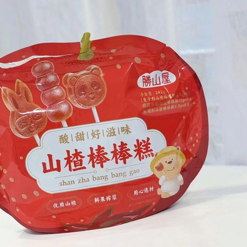 胜山屋山楂棒棒糕益生元可爱造型山楂棒儿童零食便立装不加白砂糖