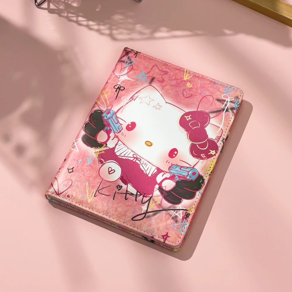 KT猫系列卡通笔记本高颜值学生可爱少女心A5软皮彩页凯蒂猫记事本