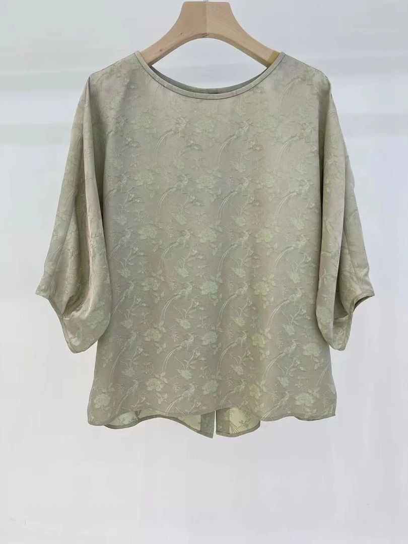 2025早春新款 桑蚕丝衬衫上衣5991