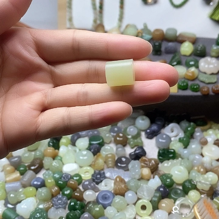 未镶嵌和田玉挂件桶珠