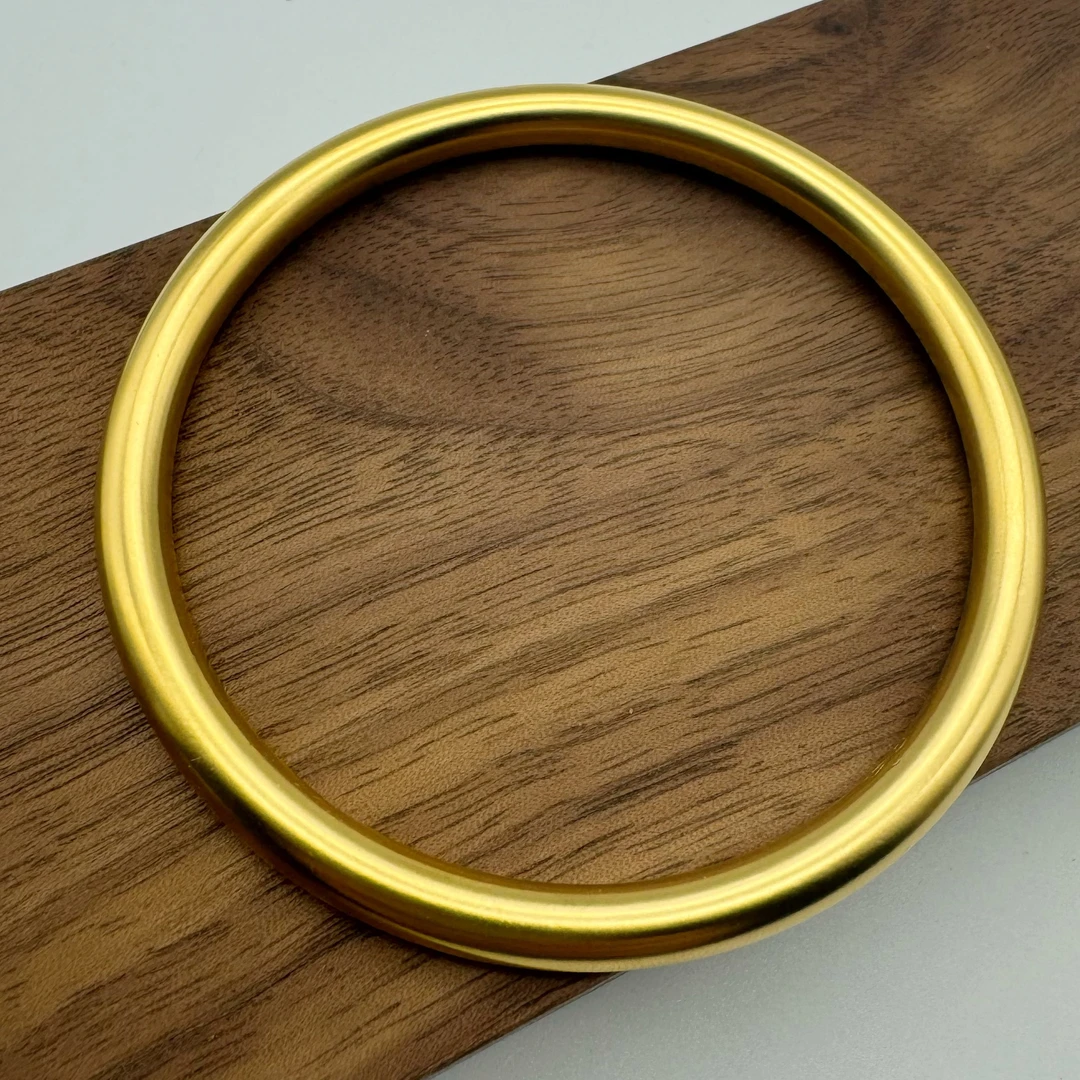 钨合金手镯 时尚百搭古法经典金色实心磨砂传承XS-20030镯子