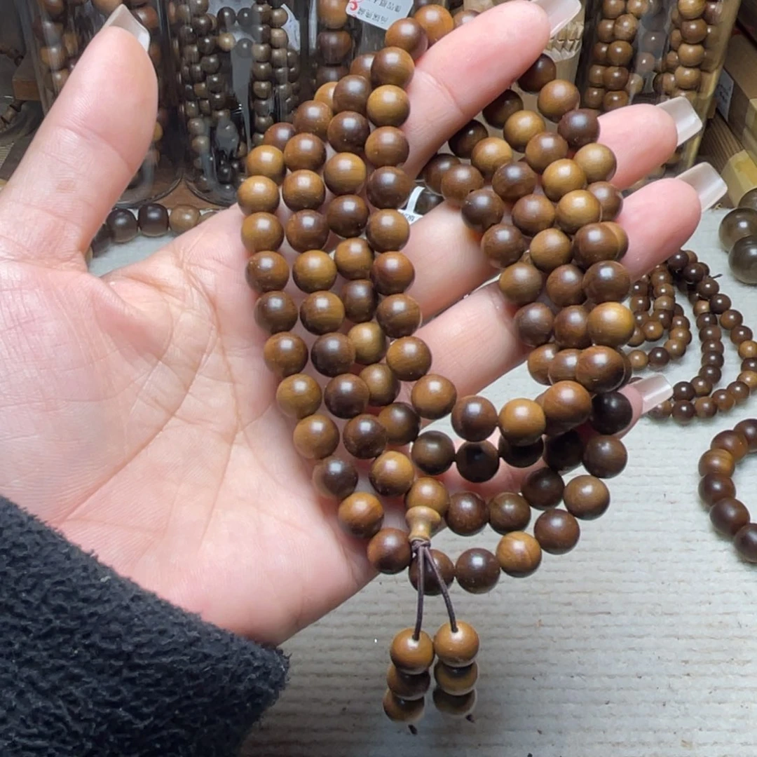 檀香木手串/手链印度老山檀香0.8不沉