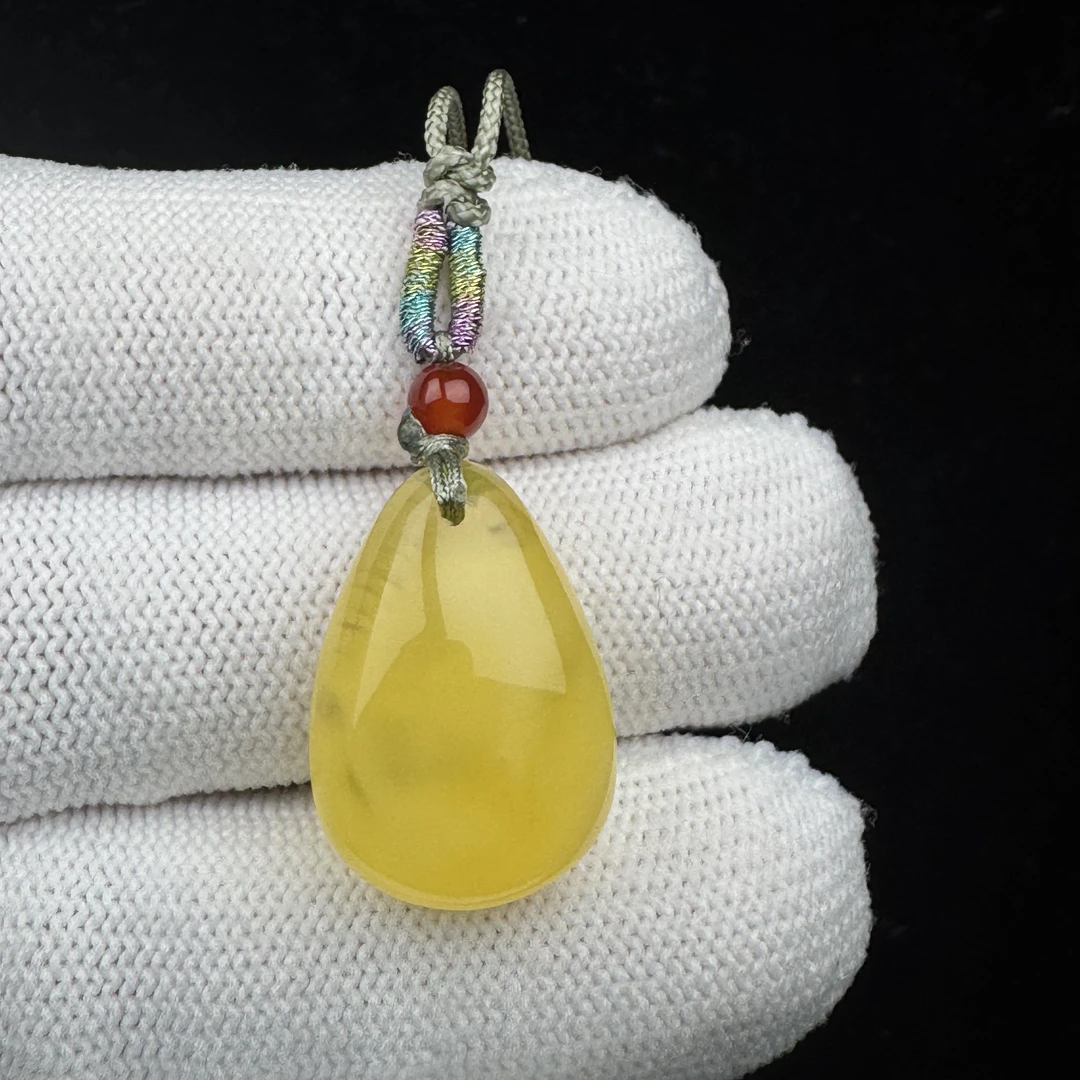 Y4901天然原矿 俄料蜜蜡水滴吊坠 15*22*8.8mm支持复检
