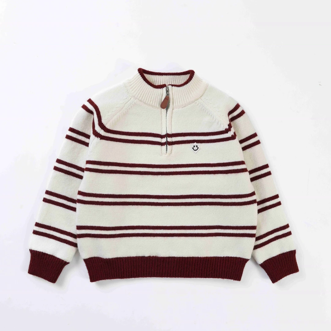 【专柜同款】新品儿童条纹针织毛衣中大童女童针织套头DBA57103