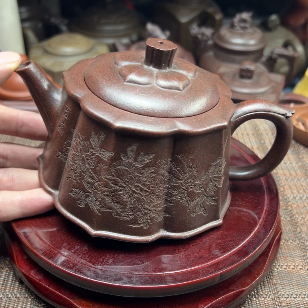 茶壶紫砂宜兴原矿紫砂壶450毫升容量