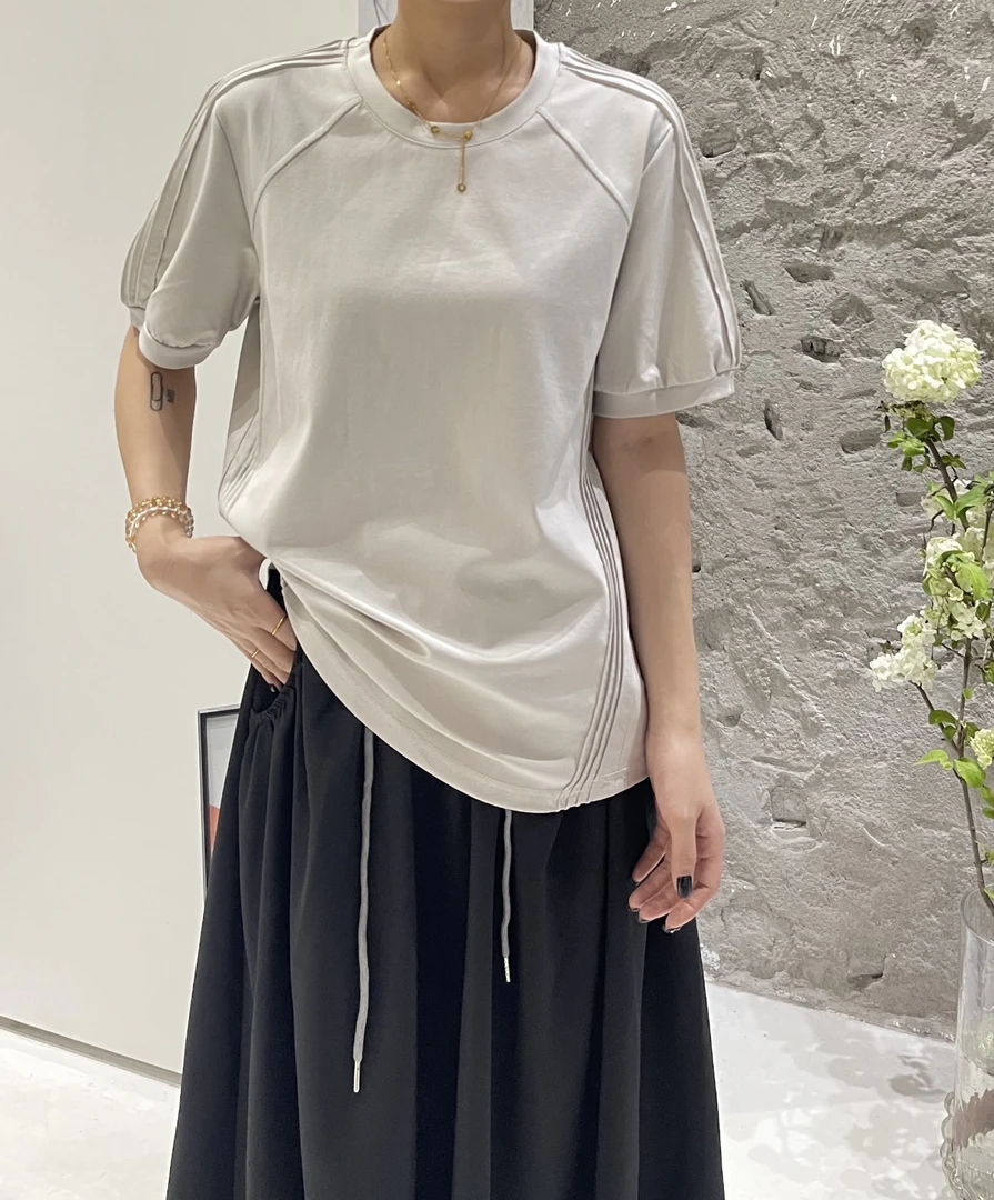 有货Y2K#8923夏季福利高品质简约短袖上衣，衣长：65cm