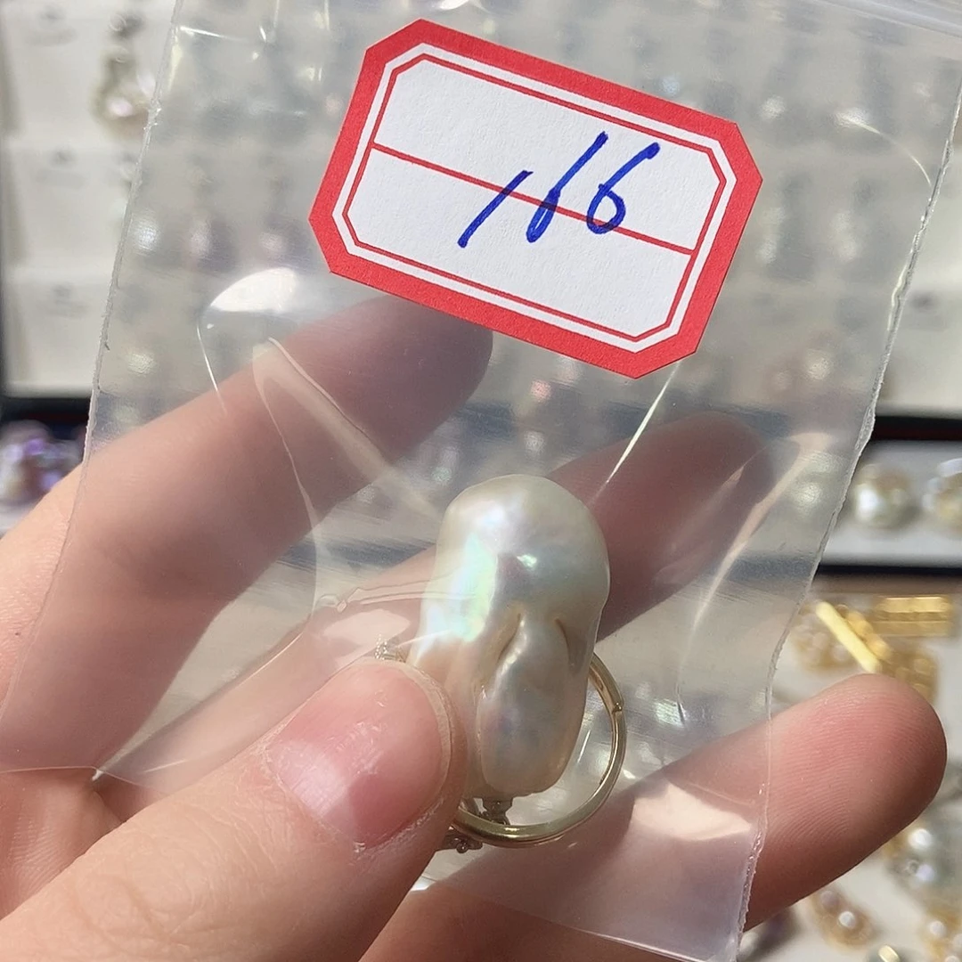 淡水珍珠吊坠银S925镶嵌