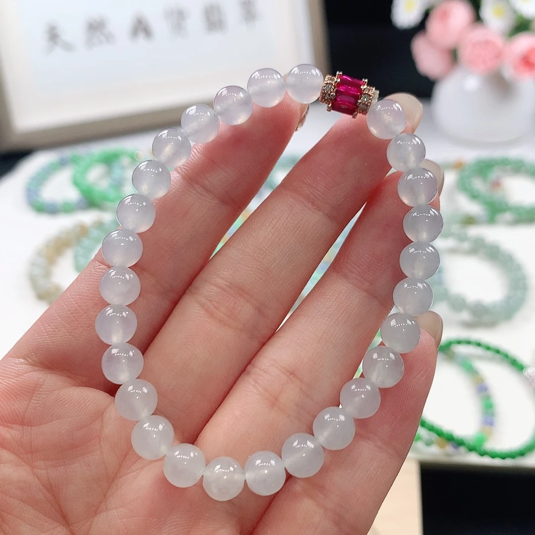 未镶嵌手链翡翠手链6.5mm