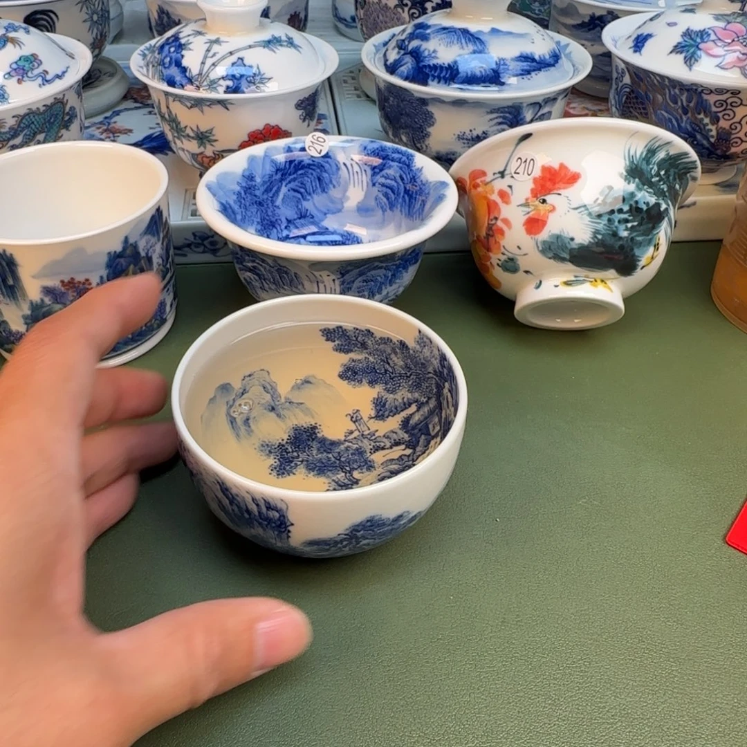 纯手工纯手绘茶具石头218