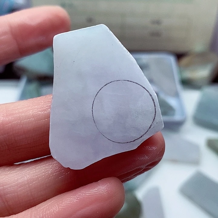 翡翠颈饰未镶嵌X*缅甸翡翠A货边角