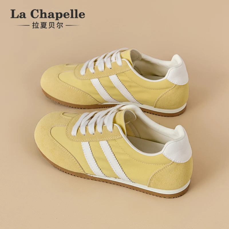 拉夏贝尔春夏德训鞋鞋子女款网红爆款2025新款多巴胺百搭小众女式