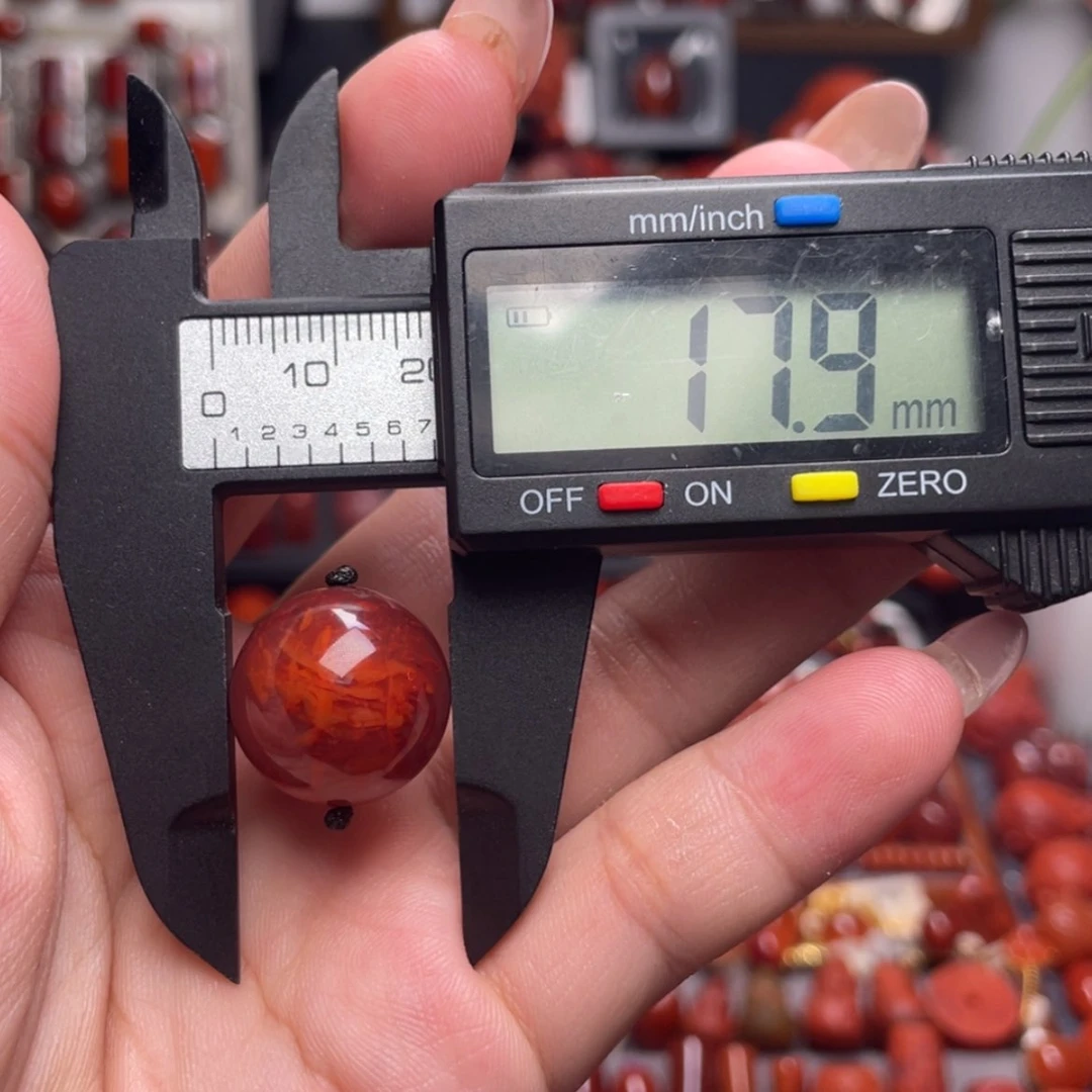 【闪购商品】未镶嵌17.9m飘花单珠南红玛瑙