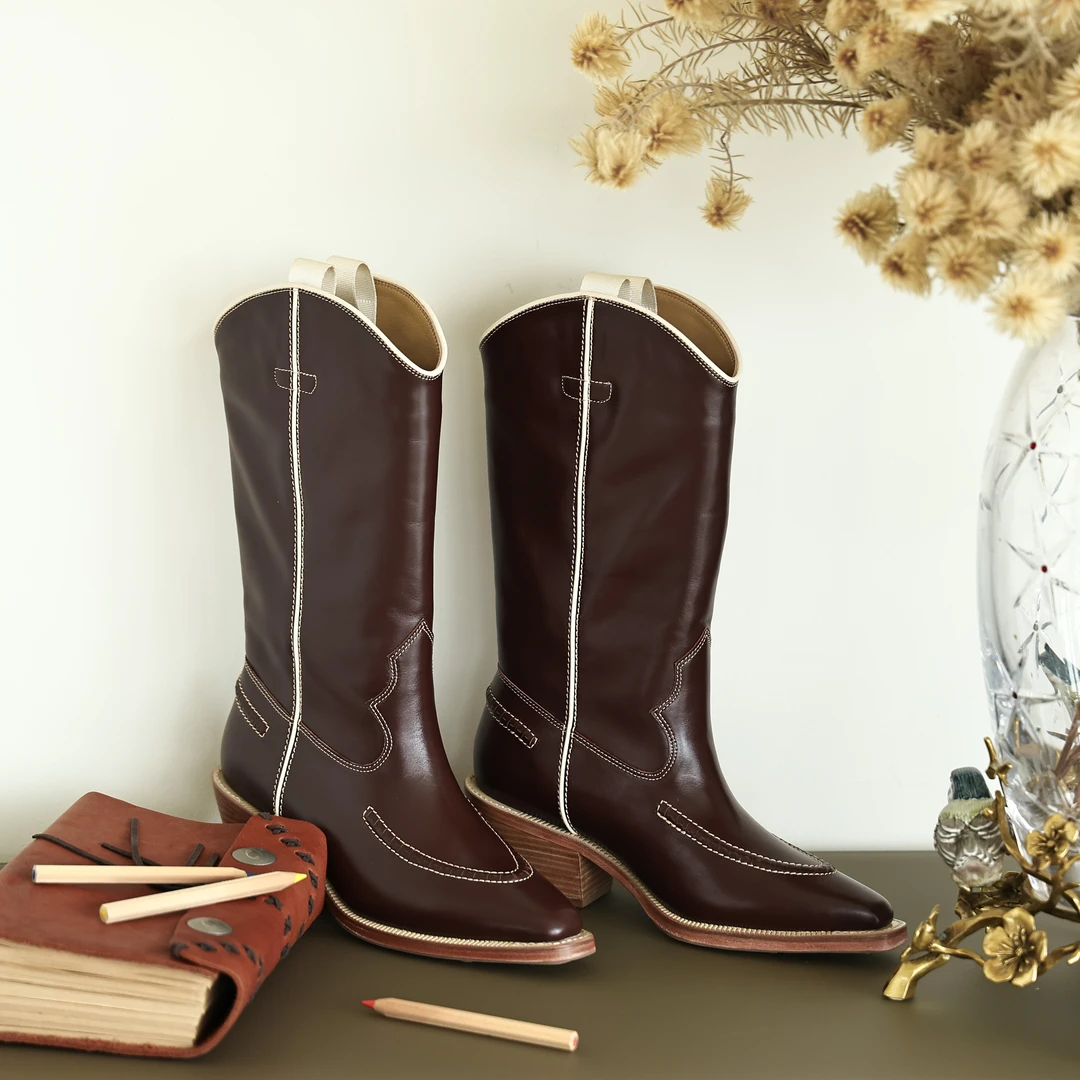 璇之恋·王璇巴黎中筒靴