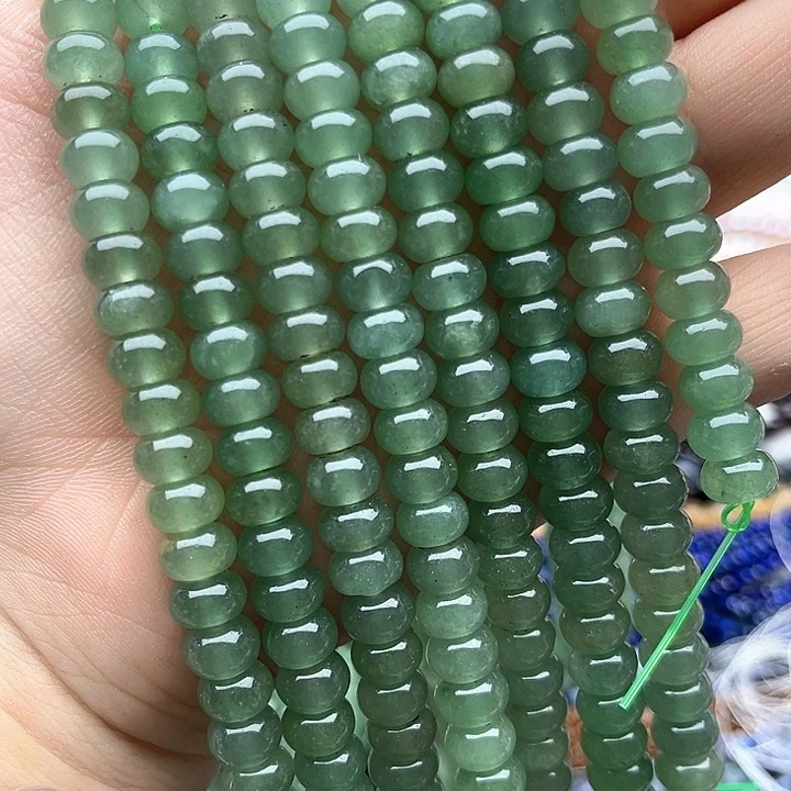 未镶嵌玛瑙/玉髓珠宝半成品一条8mm左右东陵玉算盘珠