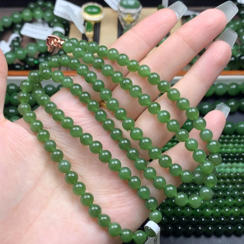 【闪购商品】和田玉（碧玉）未镶嵌颈饰6mm