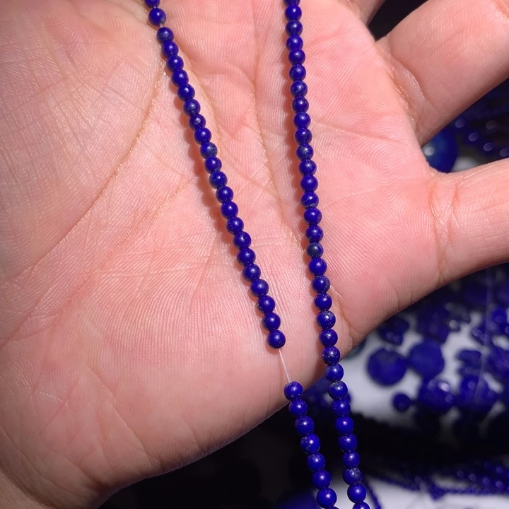 青金石未镶嵌3mm长链30cm